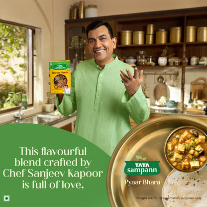 Tata Sampann Garam Masala Powder with Natural Oils, 100g, Crafted by Chef Sanjeev Kapoor, With Chef’s Exclusive Tip, Rich Aroma & Flavour