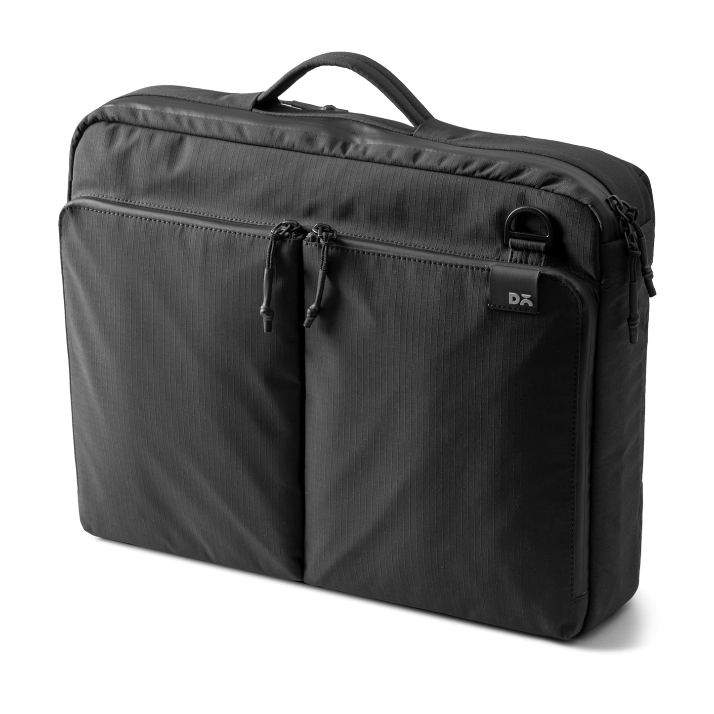 DailyObjects Pivot Convertible Briefpack Bag (16L) |Unisex|Fits 13/14/15.6 inch Laptop/Macbook Pro/Air|Lightweight|Stylish Backpack|Office/Daily Use/Travel|Multi Pocket|Adjustable Strap-Black