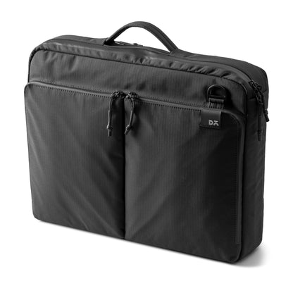 DailyObjects Pivot Convertible Briefpack Bag (16L) |Unisex|Fits 13/14/15.6 inch Laptop/Macbook Pro/Air|Lightweight|Stylish Backpack|Office/Daily Use/Travel|Multi Pocket|Adjustable Strap-Black