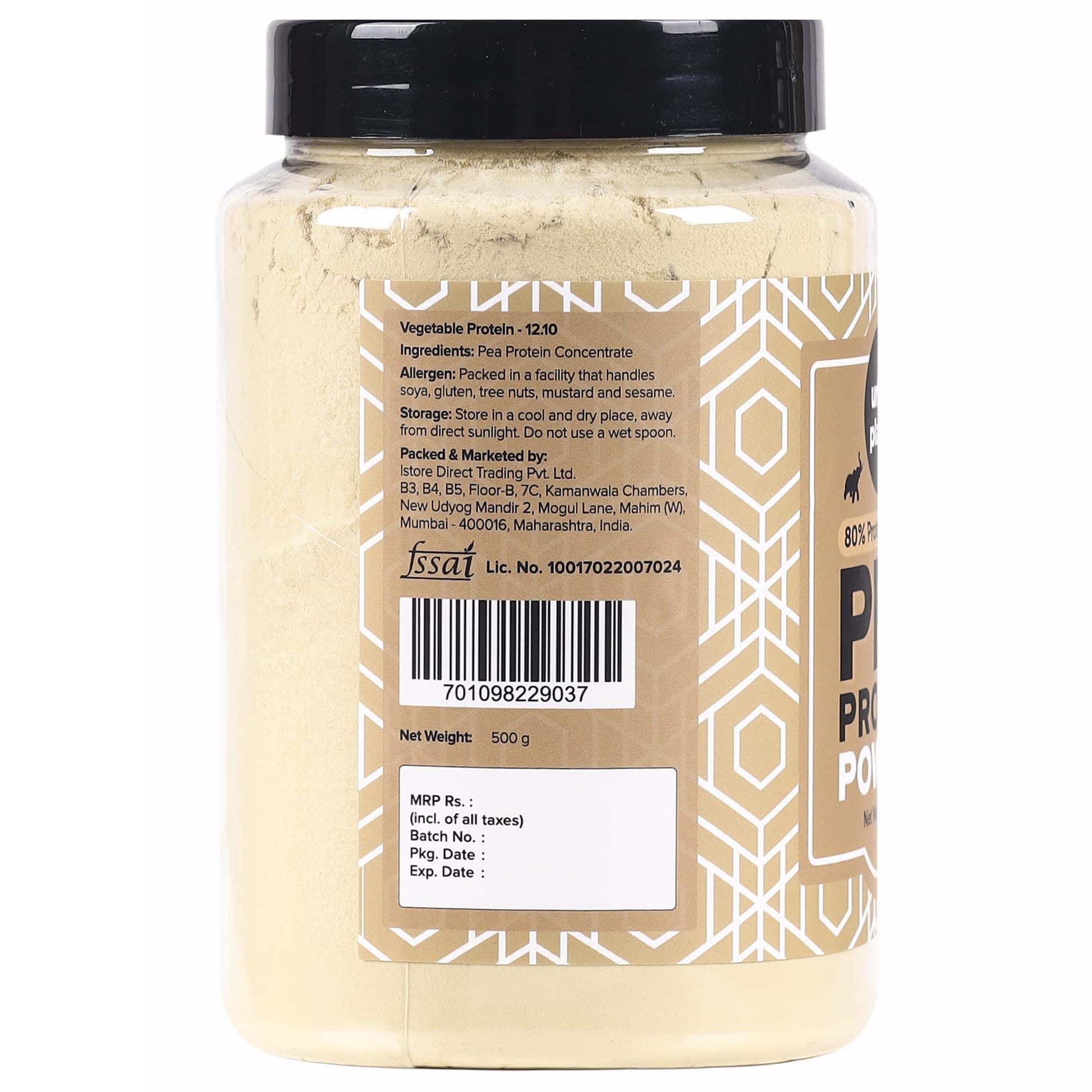 Urban Platter Pure Pea Protein Powder, 500g- image 7
