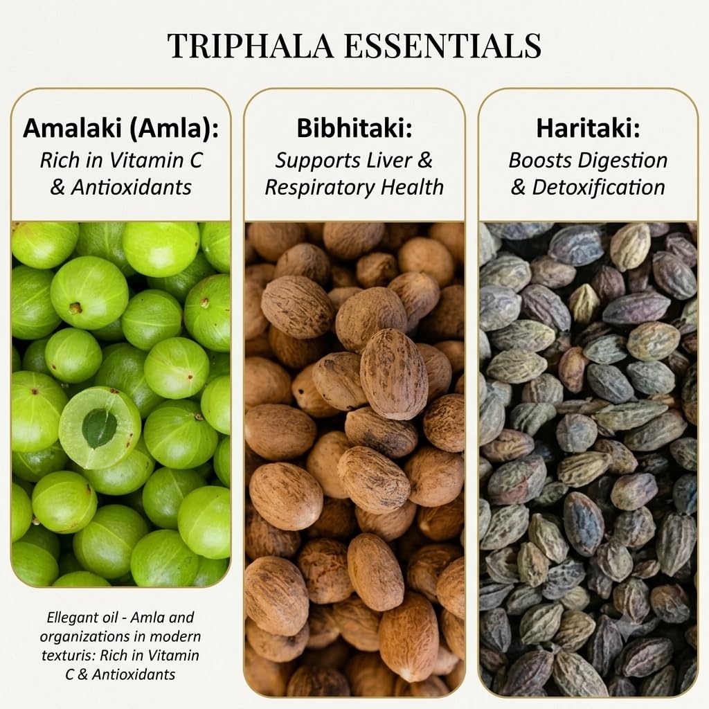 Vitro Triphala+ Juice 500ml | Enhanced Triphala for Constipation Relief & Digestion | Gut health cleanser juice | Acidity, IBS, and Gastric Issues | Natural Triphala Blend
