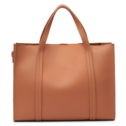Miraggio Grace Solid Tote Bag For Women With Adjustable & Detachable Sling | Tote Bag For Women Stylish (Tan)