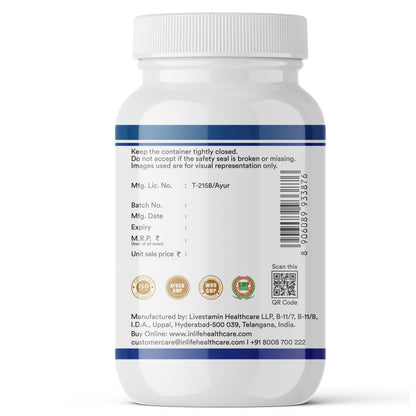INLIFE Fish Oil Omega 3 Capsule 1000mg | Molecularly Distilled Highly Concentrated Supplement - 120 Softgels