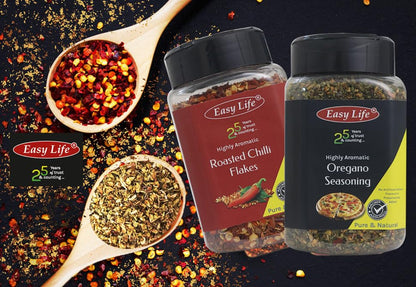 Easy Life Combo of Oregano Seasoning 50g and Pizza Seasoning 25g with Pasta Seasoning 25g
