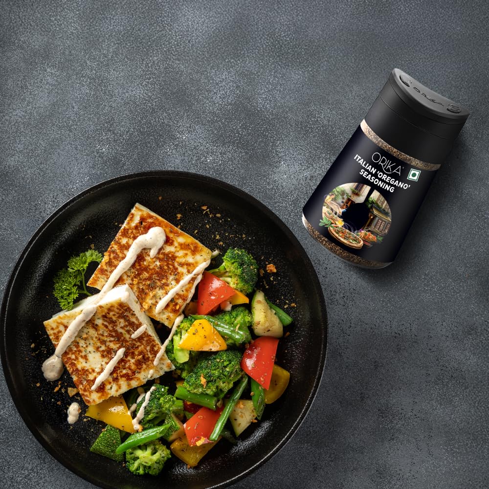 Orika Italian Seasoning 60g | Oregano Seasoning For Pizza, Pasta, Garlic Bread & Italian Food | Classic Blend Of Italian Mixed Herbs | Moisture Resistant Sprinkler Jar | No Artificial Flavours and Colours