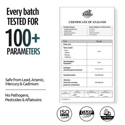 Zandu Shilajit Cool Rush Resin 10g: The 1st ever Himalayan Shilajit with heat balancing ingredients I All Season Energy | Boost Strength & Stamina | >70% Fulvic acid