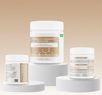 Bioven Ingredients Ferrous Fumarate Powder Food-Grade | Premium Mineral | Nutritional Enhancer & Fortification Agent for Bakery, Beverages, Cereals, Dairy & Processed Foods | 125 g