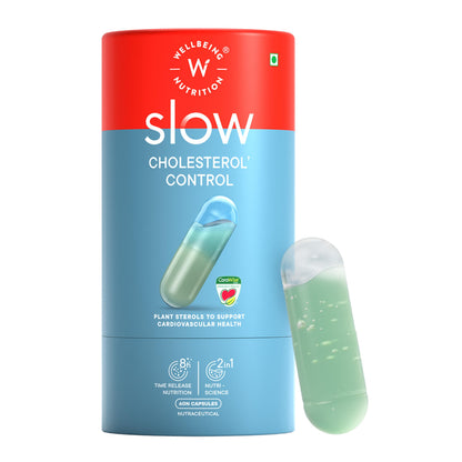 WELLBEING NUTRITION Slow Cholesterol Control With Clinically Proven Corowise & Vegapure®| Plant Sterols | Triglycerides Support| Maintains Healthy Lipid Profile | Supports Heart Health | 60 Capsules