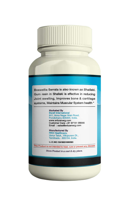 ERBZENERG Boswellia serrata (Shallaki) 60 Capsules (Pack of 2)