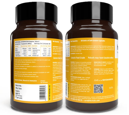 hk vitals 100% Magnesium Glycinate (1880mg) 120 Tablets | For Better Sleep Quality & Muscle Recovery with Vitamin D3 (600 IU) (60 Capsules)