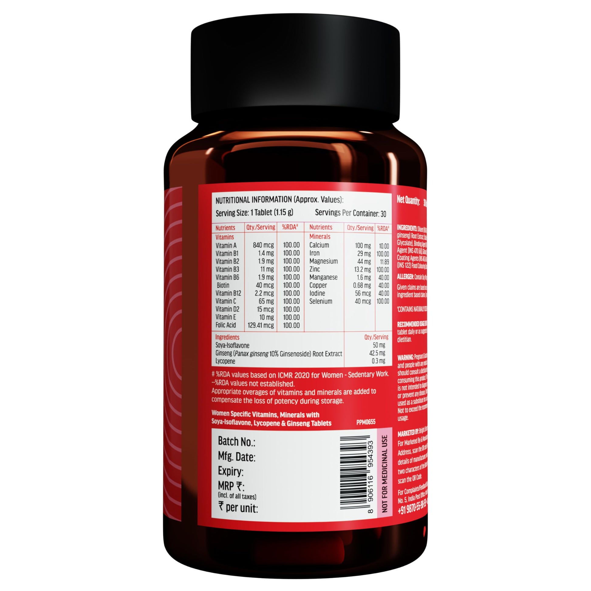 HealthKart HK Vitals Multivitamin For Women (30 Tablets) |With Zinc, Vi- image 8