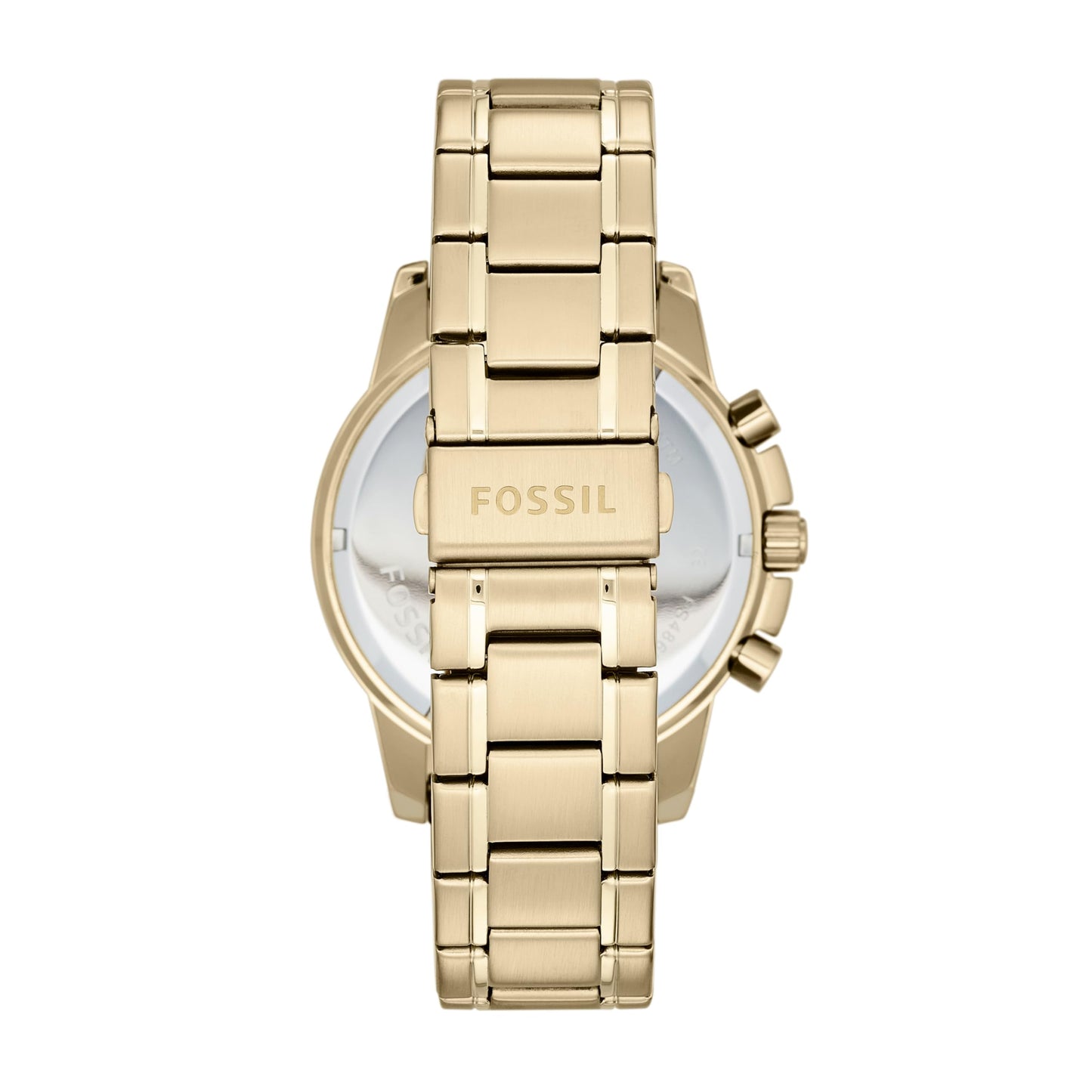 Fossil Men Stainless Steel Dean Analog Off-White Dial Watch-Fs4867, Band Color-Gold