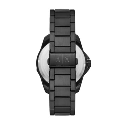 Armani Exchange Stainless Steel Analog Gray Dial Men Watch-Ax1952, Black Band