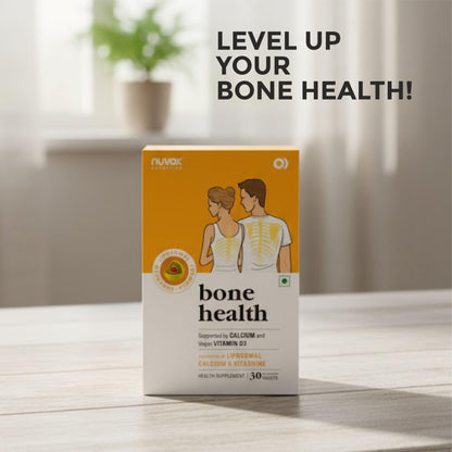 Nuvox Bone Health | Liposomal Calcium & Veg Vitamin D3 | Supports Strong Bones, Teeth & Mobility | 30 Veg Tablets