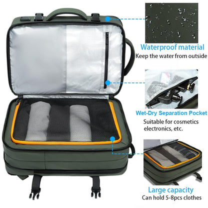 Red Lemon Titan Ultrafit Plus Bange Series 15.6-Inch Laptop Backpacks for Men and Women 45L Outdoor and Camping 3In1 Office Bags,Travelling,Backpack (with Bottle Holder), Green