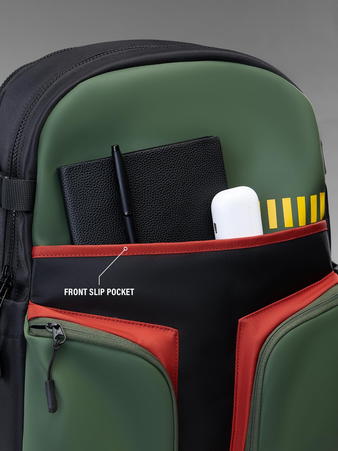 The Souled Store Star Wars: Boba Fett Backpacks | Official Lucasfilm Merchandise | Premium Dot Foam Polyester 16L Water-Resistant Laptop Bag with 17" Sleeve & Luggage Strap for Men & Women