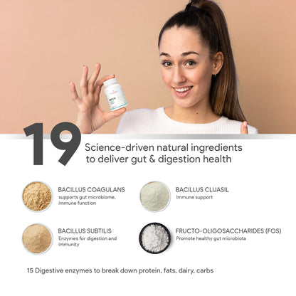 Autoimmunity Care Biofilm Care | Probiotics Supplement with Digestive Enzyme | Advanced Biofilm Defense for Gut Health, Digestion & Microbiome Support | Anti-Inflammatory Gut Cleanse for Men & Women | 60 Caps & Doses