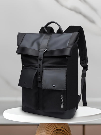 FUR JADEN Pro-III Innovative Sack Styled Smart Anti-Theft 2 Compartment Travel Laptop Backpack for Unisex For Business Professionals & College Students (Graphite Black), 20 Litres
