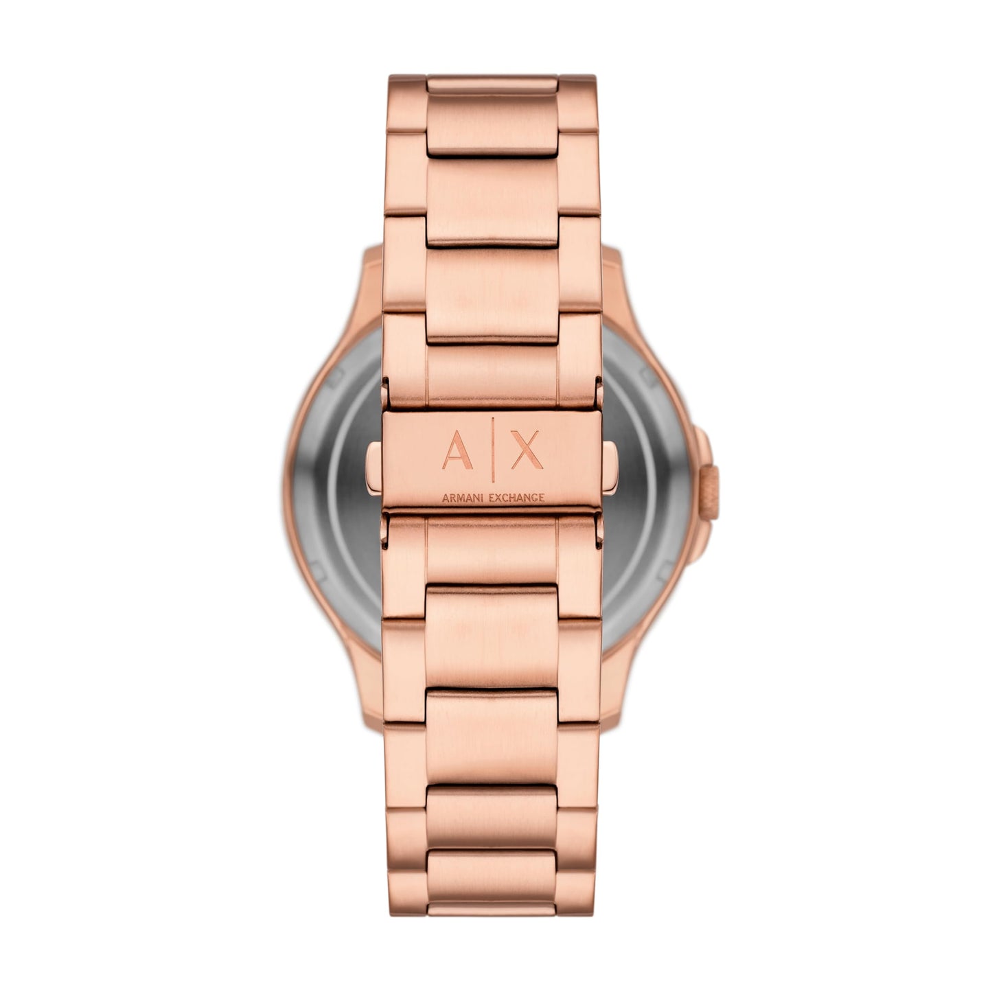 Armani Exchange Stainless Steel Analog Black Dial Men's Watch-Ax2456, Band Color:Rose Gold