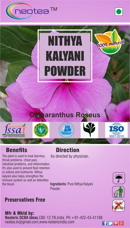 Neotea Flax Nithya Kalyani Powder 300 GM | Sadabahar Rosy Periwinkle |- image 7
