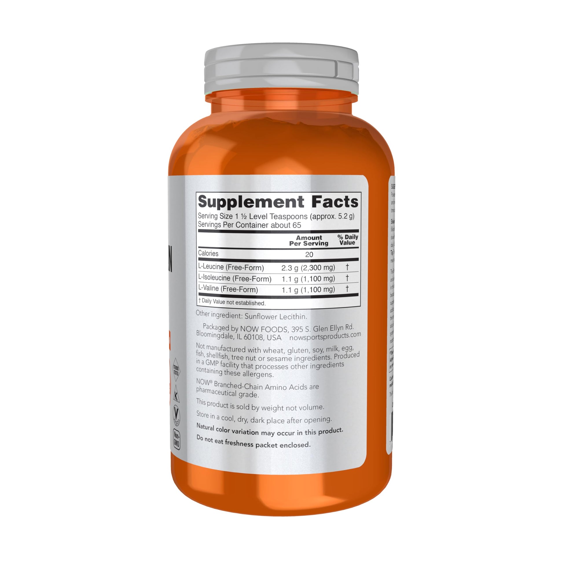 Now Foods, Sports, Branched Chain Amino Acid Powder, 12 oz (340 g)- image 6