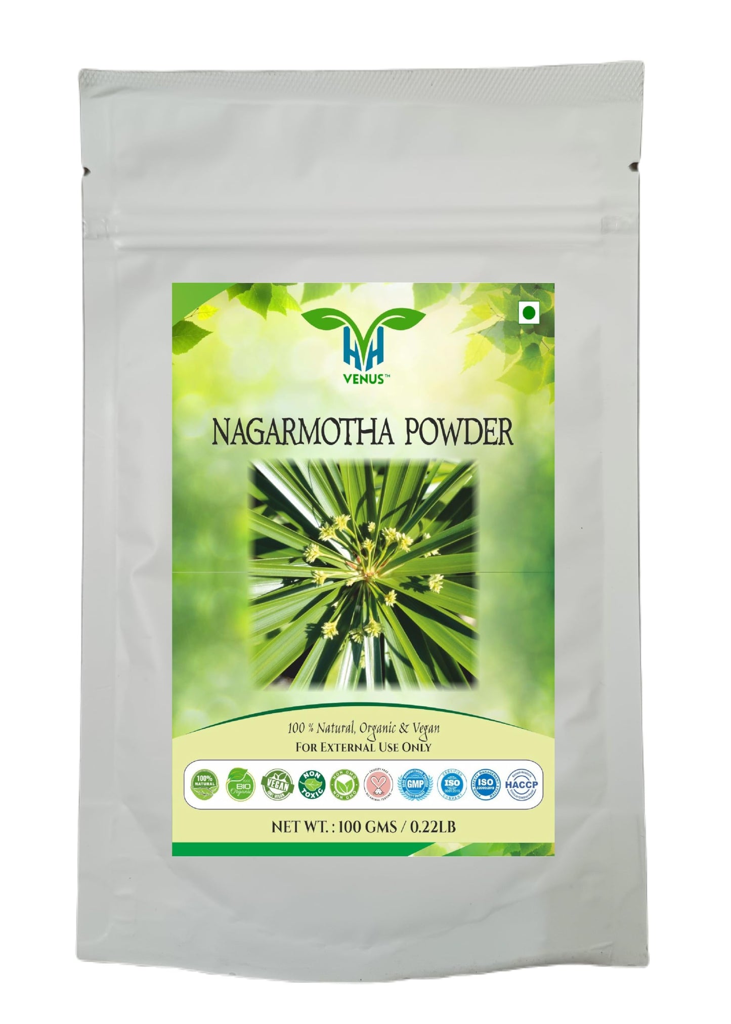 VENUS Nagarmotha Powder – Natural - 100% Ground Cyperus Scariosus Roots (100g)