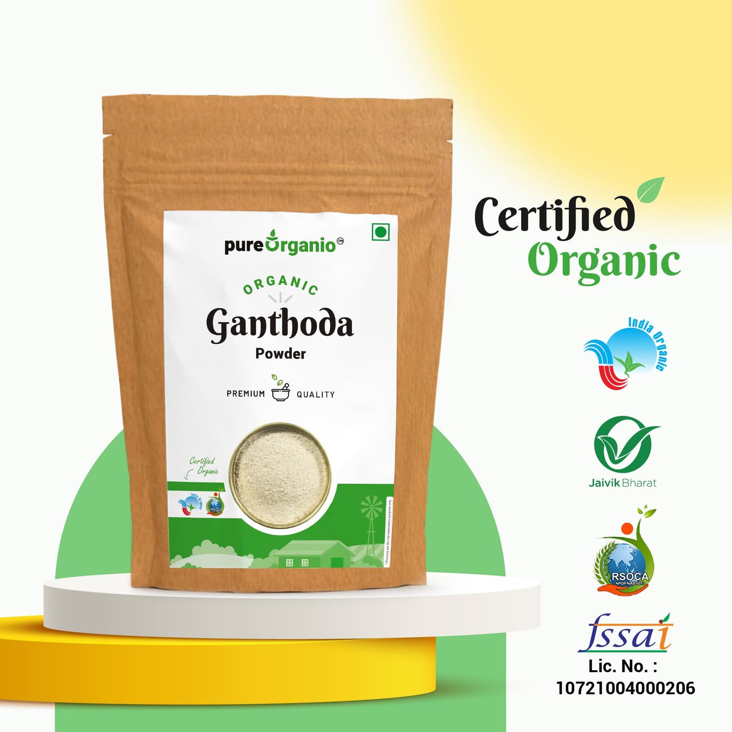 Pure Organio Organic Ganthoda Powder - Piplamool Powder (100Gm)