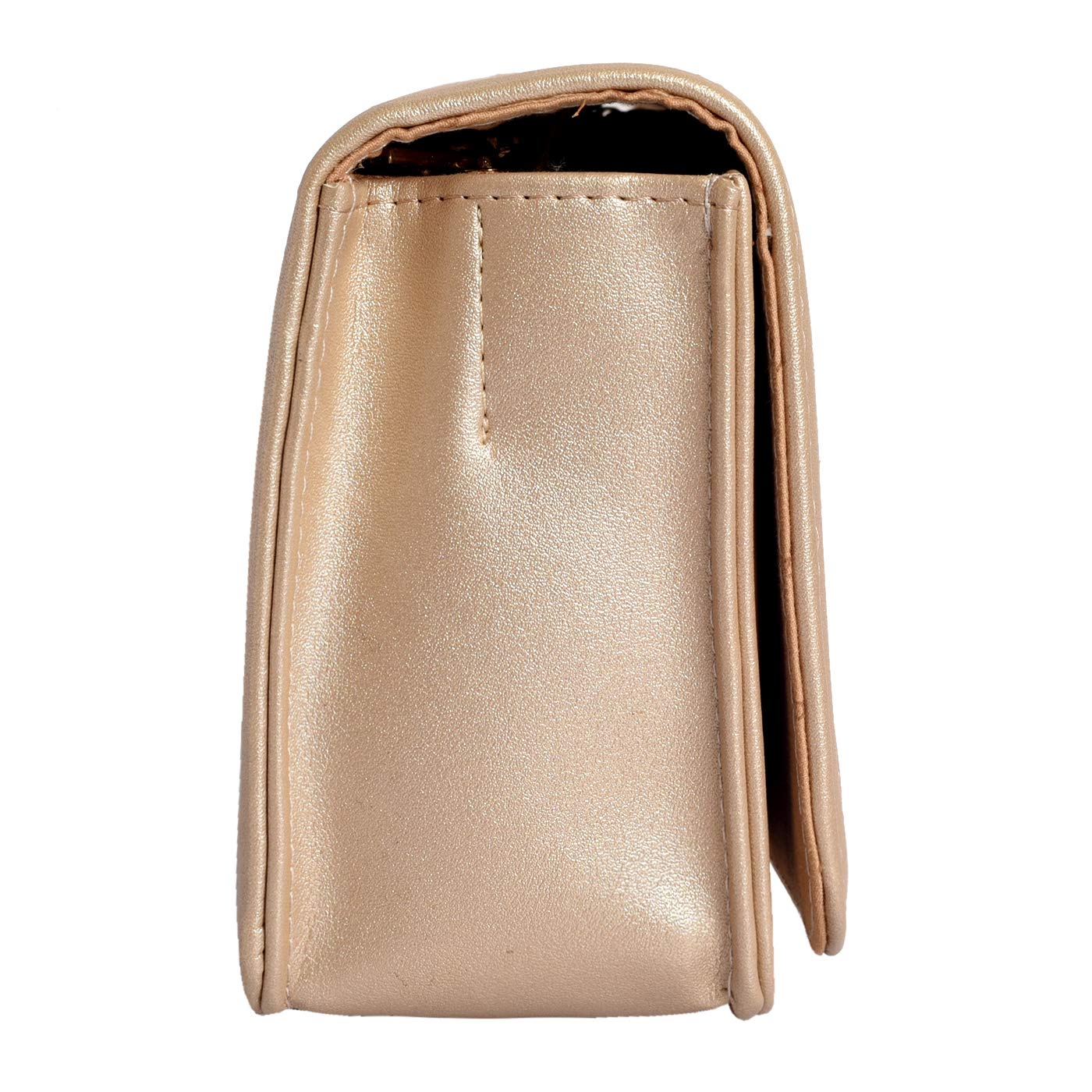 Lino Perros Women's Golden Leatherette Sling Bag