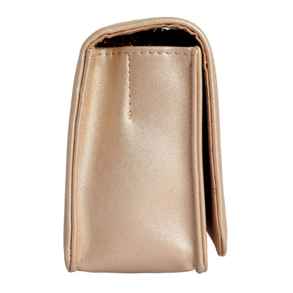 Lino Perros Women's Golden Leatherette Sling Bag