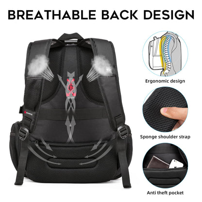 BANGE Backpack with USB Charging Port (1901_Black)- image 3