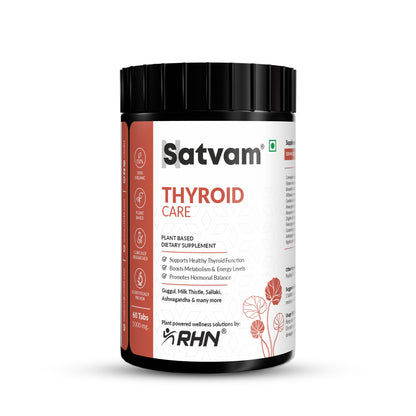 SATVAM Thyroid Care (60 Tabs) | For Thyroid Health, Hormone Balance & Improved Energy