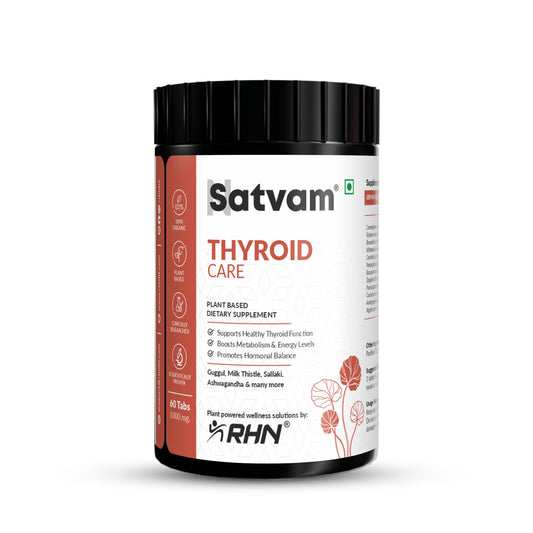SATVAM Thyroid Care (60 Tabs) | For Thyroid Health, Hormone Balance & Improved Energy