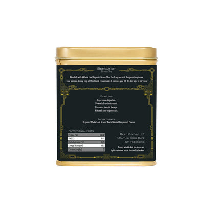 Tifusion Bergamot Earl Grey Organic Green Tea With Natural Bergamot Green Whole Leaf For Healthy Teeth Improves Metabolism Best As A Hot Drink Or Iced Cooler (30 Tea Bags, 30 Serving Cups)