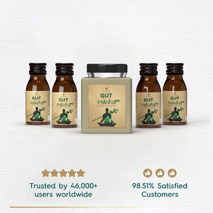 SK Gut Raksha | Ayurvedic Gut Health Supplement (5 in 1 pack) | Made In India | All in one Digestive-Care Solution | No Artificial Colors, Flavours & Sugars | Improves Gut Health