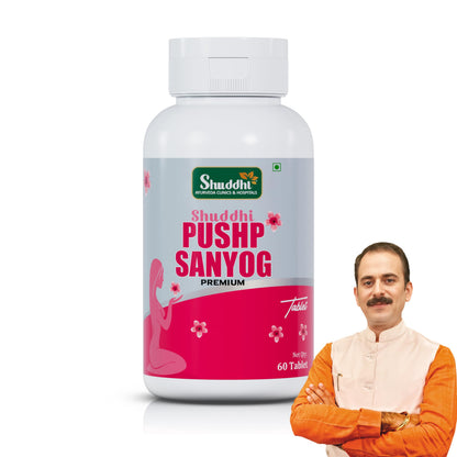 Shuddhi Ayurveda Pushp Sanyog Premium Tablets | Women Wellness Tablets, 60 Tablets