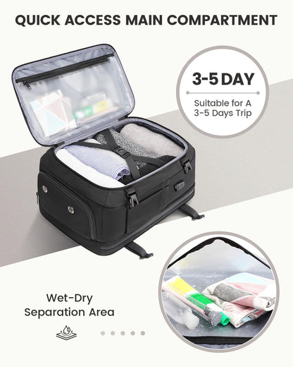 MATEIN Travel Backpack with Shoe Compartment for Men, 17 Inch Underseat- image 9