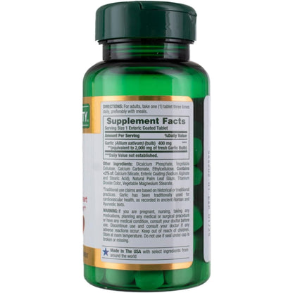 Nature's Bounty Garlic 120 Tablets
