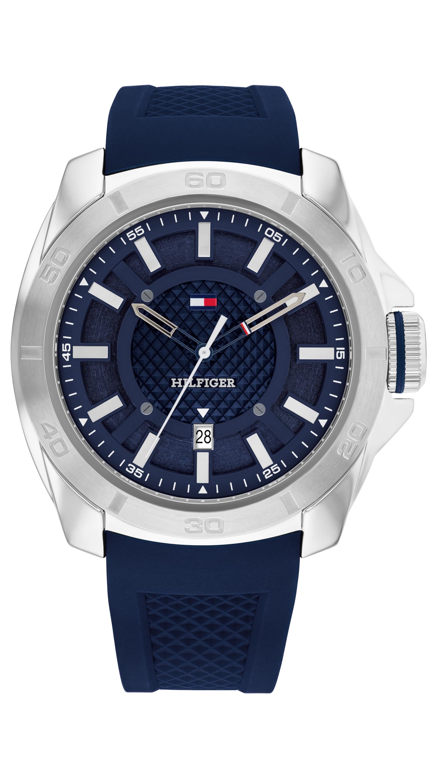 Tommy Hilfiger Men's Blue Stainless Steel & Silicone Strap Analog Watch