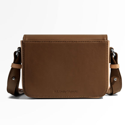 DailyObjects Sol Box Sling Crossbody Bag For Women, Girls Durable Vegan Leather, Stylish Ladies Wallet Purse, Latest Shoulder Handbag, Magnetic Flap Closure & Adjustable Wide Strap, Walnut
