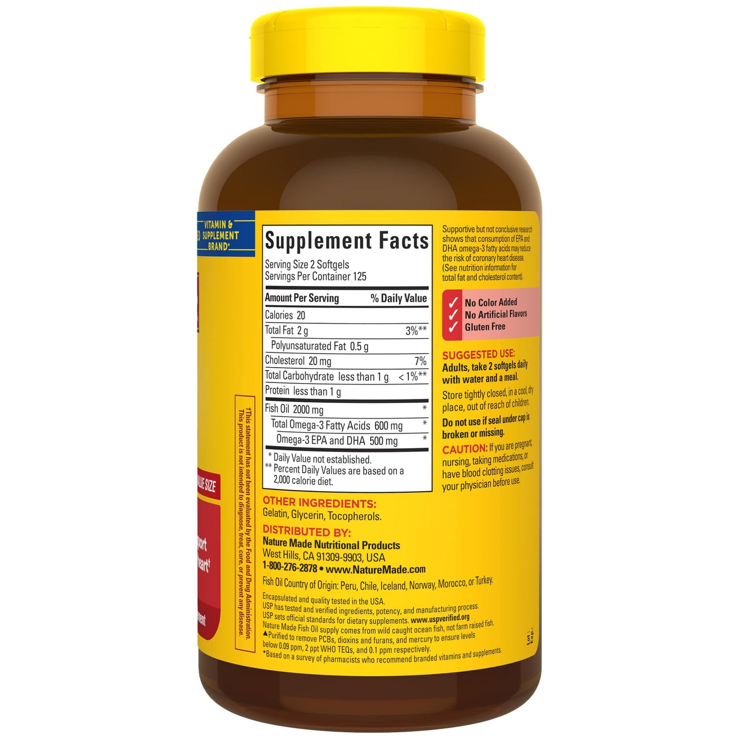 Nature Made Fish Oil 1000 Mg Softgels 250-Count