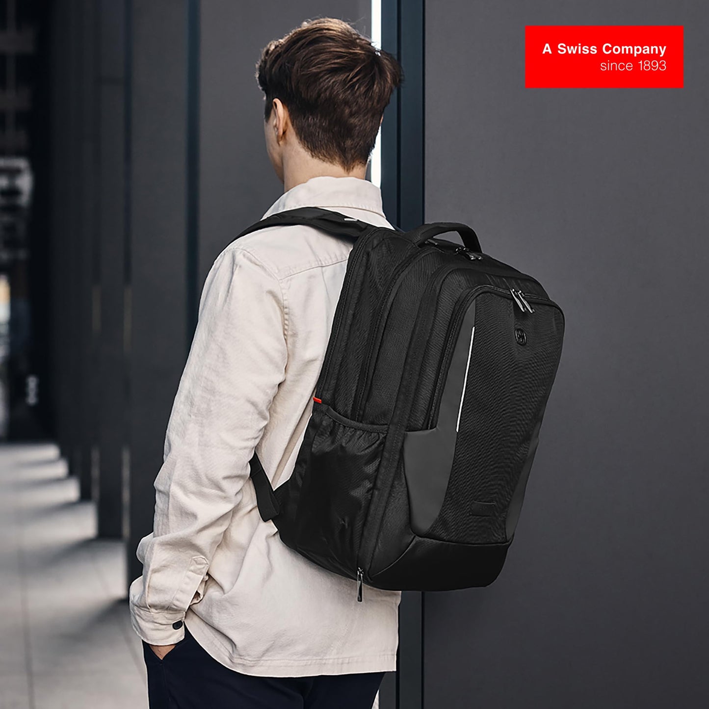 WENGER, New Essentials 2023, XE Extent 17 inches Laptop Backpack (37 liters), 50 cm, Black, 612741, Travel Bag with Tablet Pocket | Swiss Designed