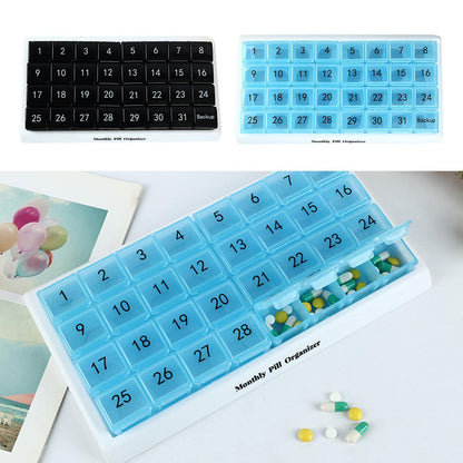 Enakshi® Monthly Pill Organizer 31 Day for Travel Supplements Vitamins Medications Blue|Health & Beauty | Health Care | Pill Boxes, Pill Cases