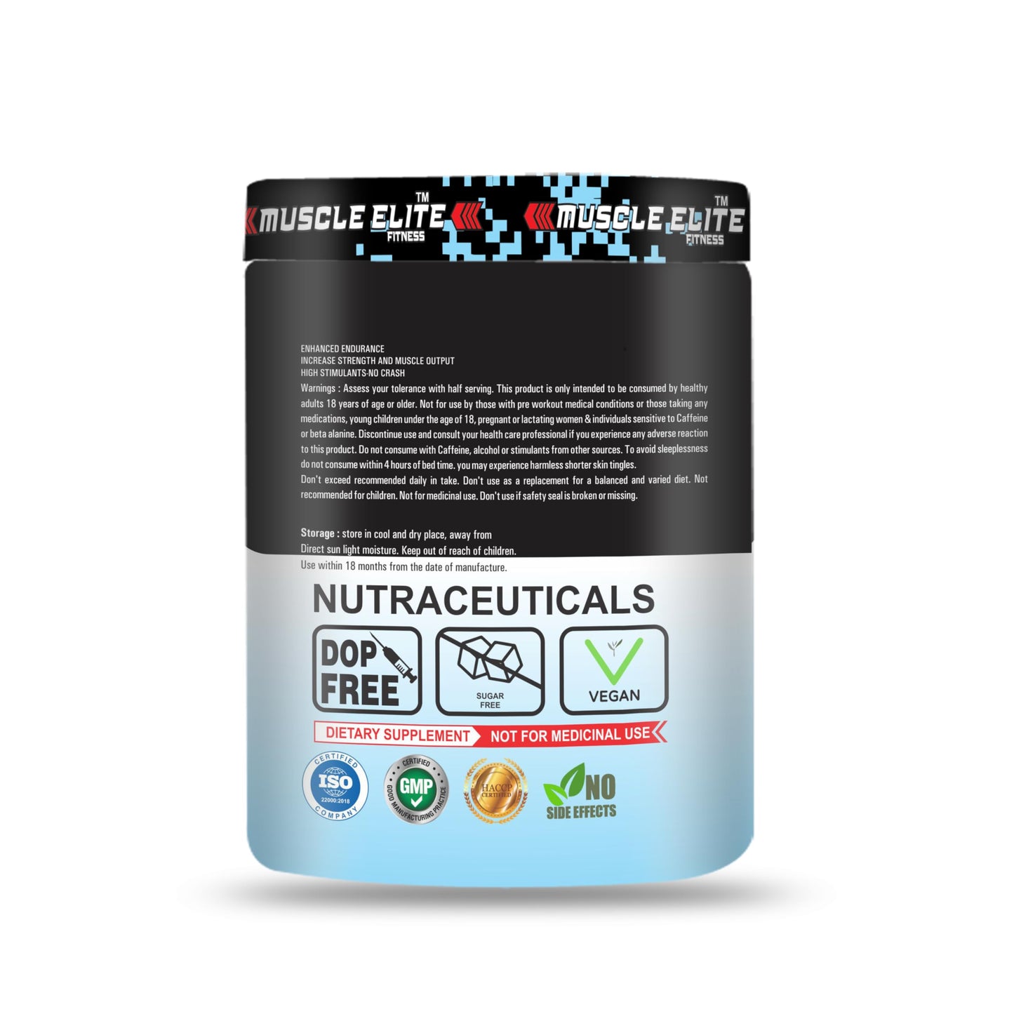 Muscle Elite Fitness Pre Workout Powder – 44 Servings – Men & Women