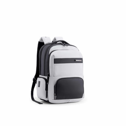 American Tourister Verve 17" Laptop Backpack | USB Charging Port | Smart Trolley Sleeve | Hidden Pocket | Tractum Suspension Straps | Office Bag for Men and Women | Cool White | 1 Year Global Warranty
