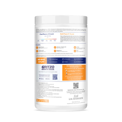 Gritzo SuperMilk Athlete (7-12y Boy & Girl), 14g Protein Powder (Double Chocolate, 400g) | Zero Refined Sugar, 20 Vitamins & Minerals