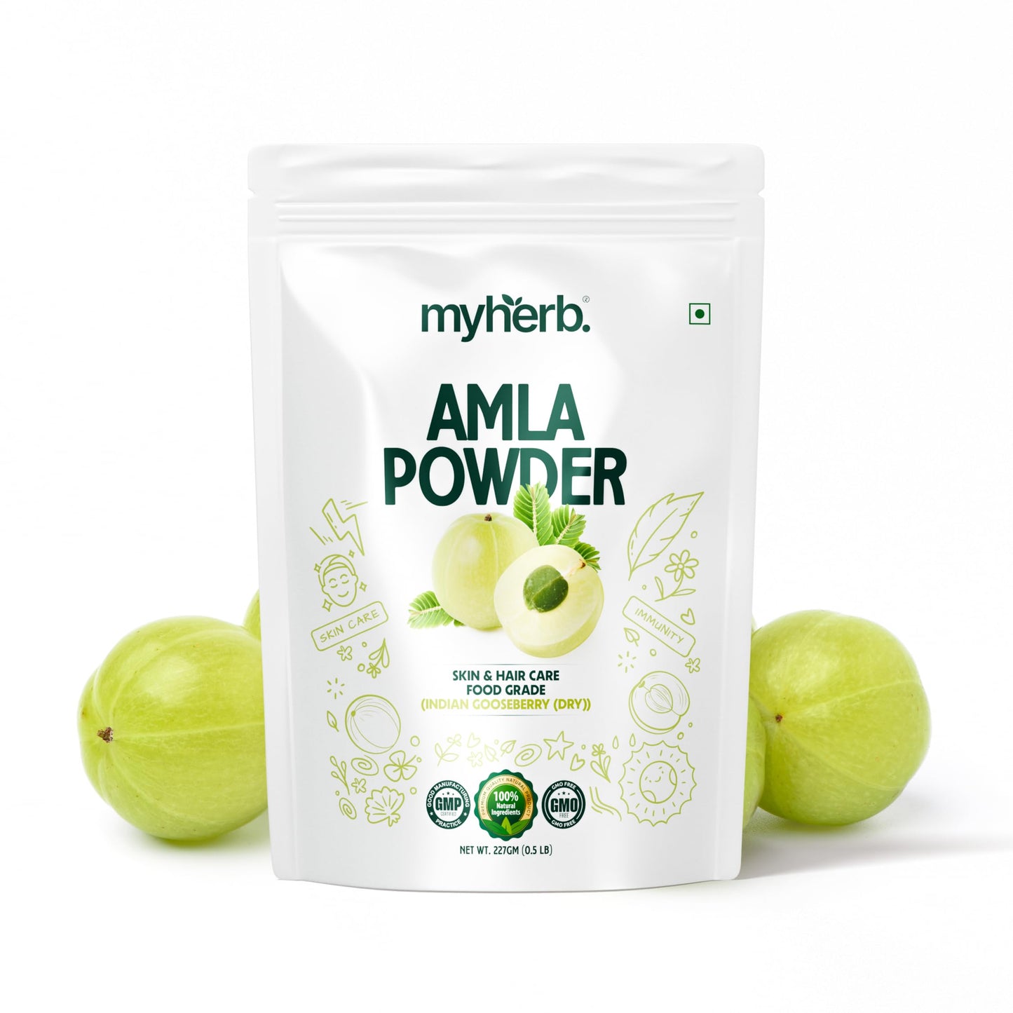 MYHERB 100% Natural Organic Amla Indian Gooseberry Powder (Dry), For Sk- image 4