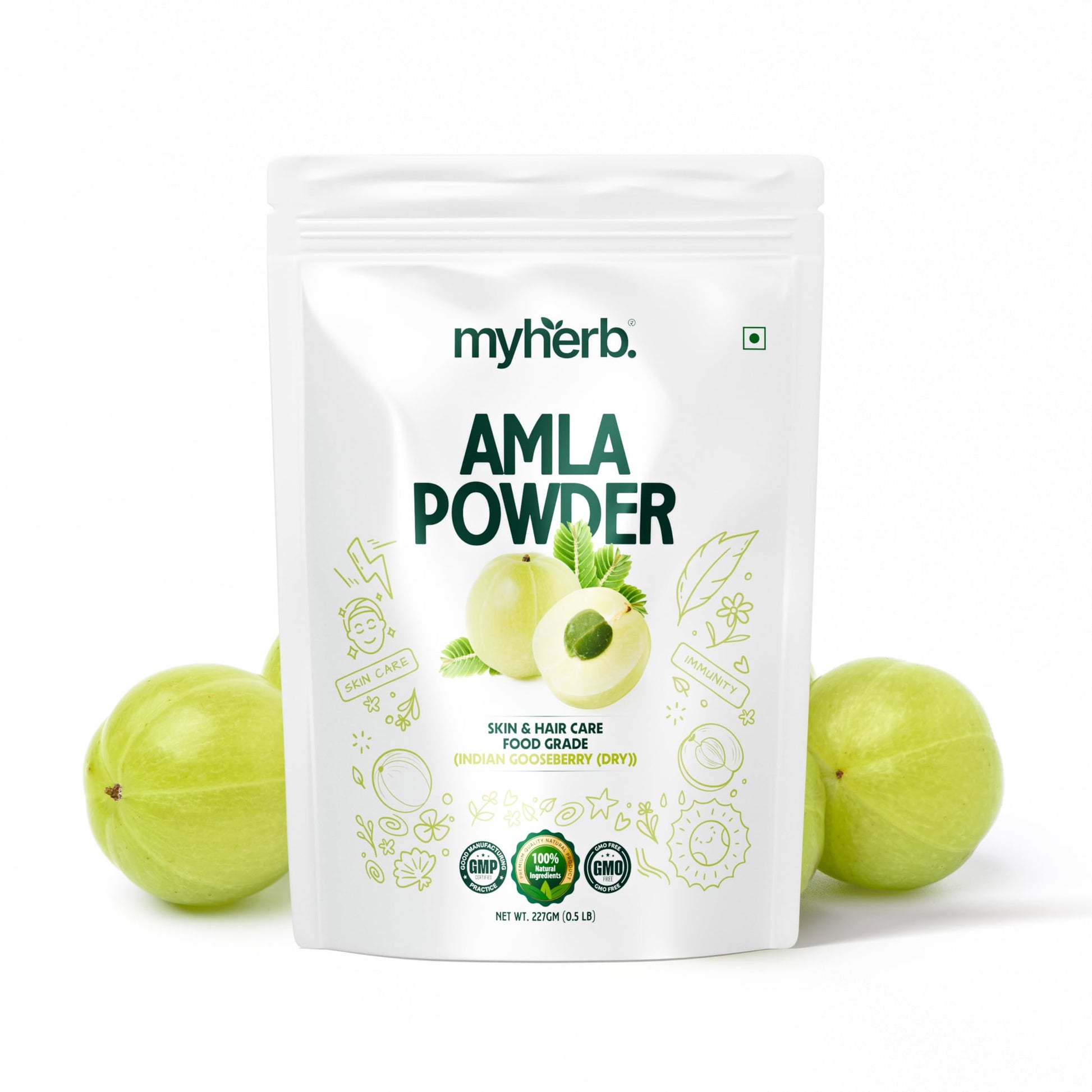 MYHERB 100% Natural Organic Amla Indian Gooseberry Powder (Dry), For Sk- image 4