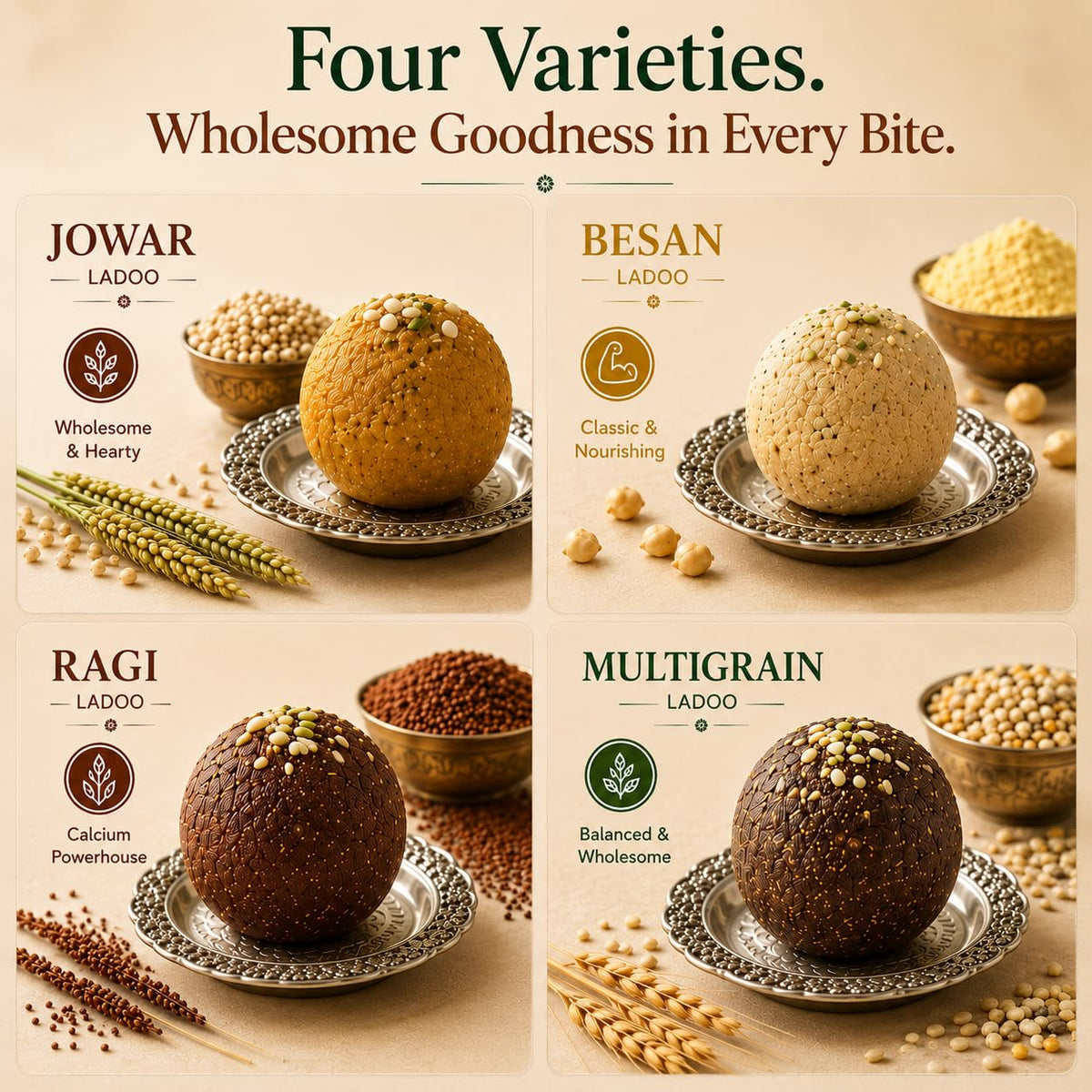 Stevi0cal Utsav Ladoos | 12 Ladoos, 360g | Sweetened with Stevia