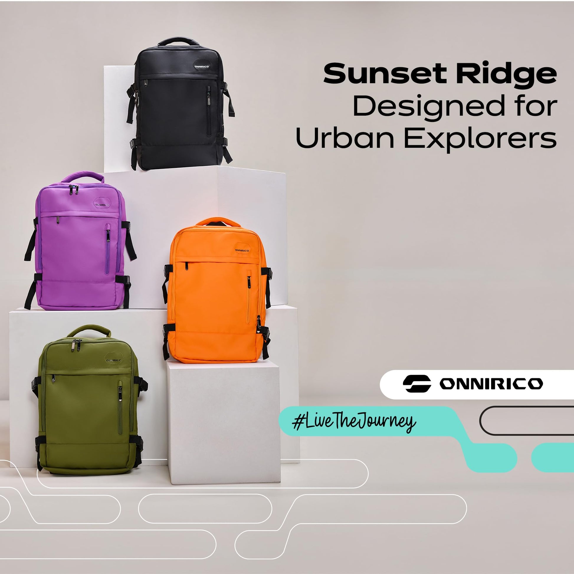 ONNIRICO Sunset Ridge Laptop Travel Backpack for Men & Women, 32L Jungl- image 8