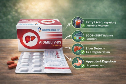 AIDMELIV-DS 500mg Ayurvedic Liver Tablets – Fatty Liver Support, SGOT SGPT Balance, Liver Detox & Digestive Health, Gas Acidity Relief, Appetite Booster Herbal Liver Care Supplement – 100 Tablets | AIDMED CARE